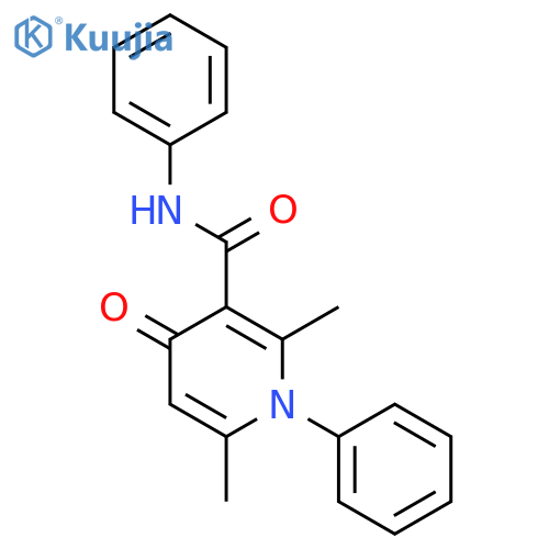 3-Pyridinecarboxamide,1,4-dihydro-2,6-dimethyl-4-oxo-N,1-diphenyl- structure