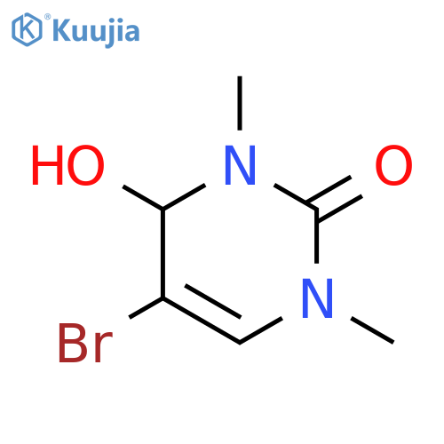 2(1H)-Pyrimidinone, 5-bromo-3,4-dihydro-4-hydroxy-1,3-dimethyl- structure