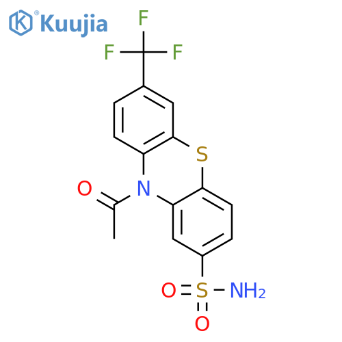 10H-Phenothiazine-2-sulfonamide, 10-acetyl-7-(trifluoromethyl)- structure