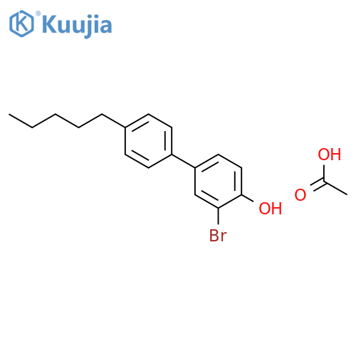 [1,1'-Biphenyl]-4-ol, 3-bromo-4'-pentyl-, acetate structure