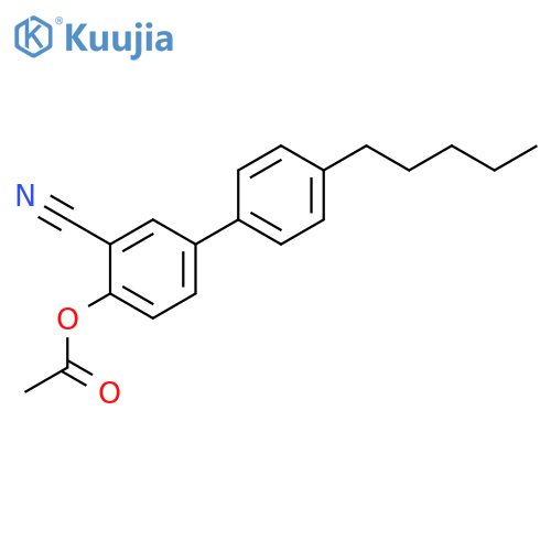 [1,1'-BIPHENYL]-3-CARBONITRILE, 4-(ACETYLOXY)-4'-PENTYL- structure