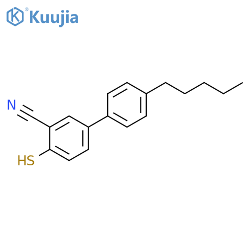 [1,1'-BIPHENYL]-3-CARBONITRILE, 4-MERCAPTO-4'-PENTYL- structure