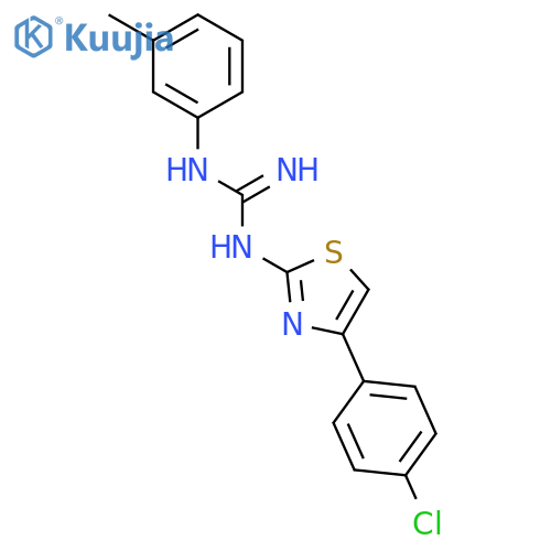 GUANIDINE, N-[4-(4-CHLOROPHENYL)-2-THIAZOLYL]-N'-(3-METHYLPHENYL)- structure