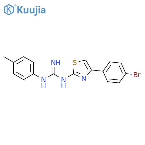 Guanidine, N-[4-(4-bromophenyl)-2-thiazolyl]-N'-(4-methylphenyl)- structure
