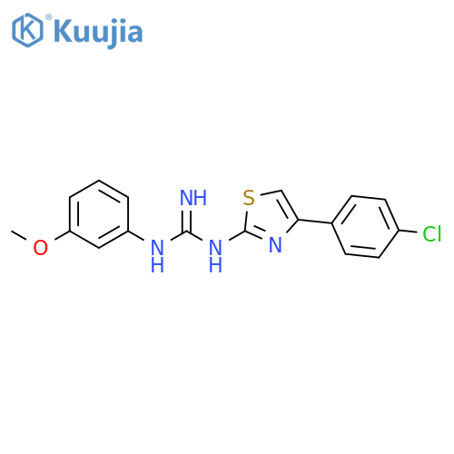 Guanidine, N-[4-(4-chlorophenyl)-2-thiazolyl]-N'-(3-methoxyphenyl)- structure