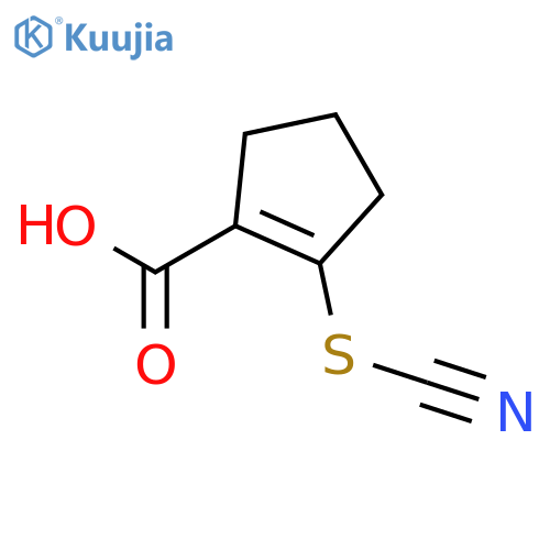 1-Cyclopentene-1-carboxylic acid, 2-thiocyanato- structure