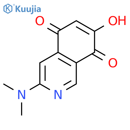 5,8-Isoquinolinedione, 3-(dimethylamino)-7-hydroxy- structure