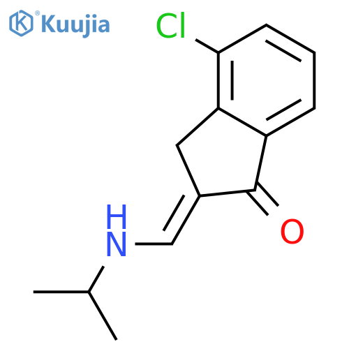 1H-Inden-1-one,4-chloro-2,3-dihydro-2-[[(1-methylethyl)amino]methylene]- structure