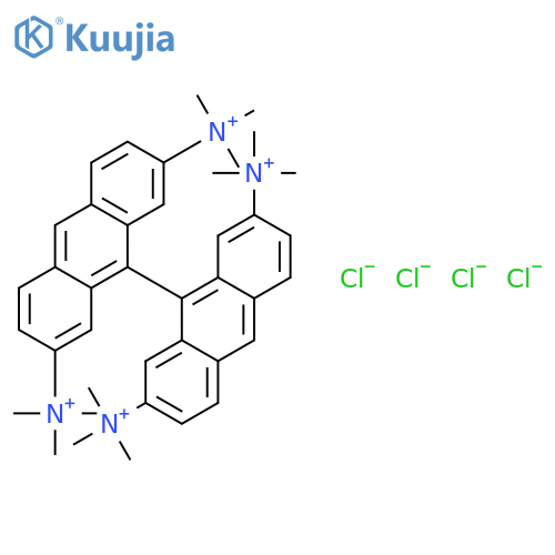 [9,9'-Bianthracene]-2,2',7,7'-tetraminium,N2,N2,N2,N7,N7,N7,N2',N2',N2',N7',N7',N7'-dodecamethyl-, chloride (1:4) structure