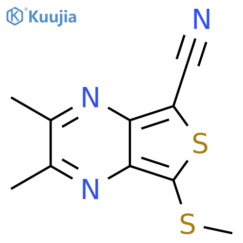 Thieno[3,4-b]pyrazine-5-carbonitrile, 2,3-dimethyl-7-(methylthio)- structure