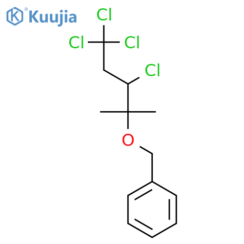 Benzene, [(2,4,4,4-tetrachloro-1,1-dimethylbutoxy)methyl]- structure