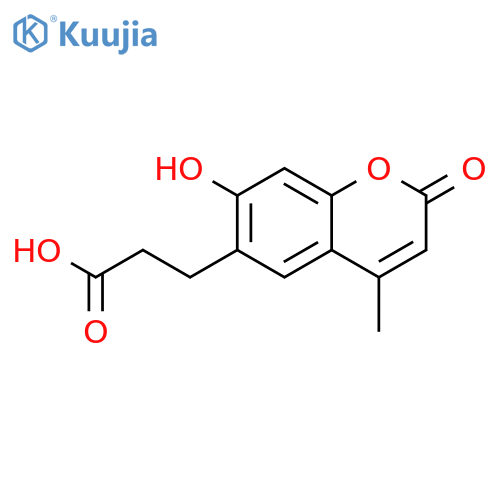 3-(7-hydroxy-4-methyl-2-oxo-2H-chromen-6-yl)propanoic acid structure