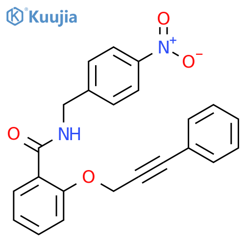 BENZAMIDE, N-[(4-NITROPHENYL)METHYL]-2-[(3-PHENYL-2-PROPYNYL)OXY]- structure