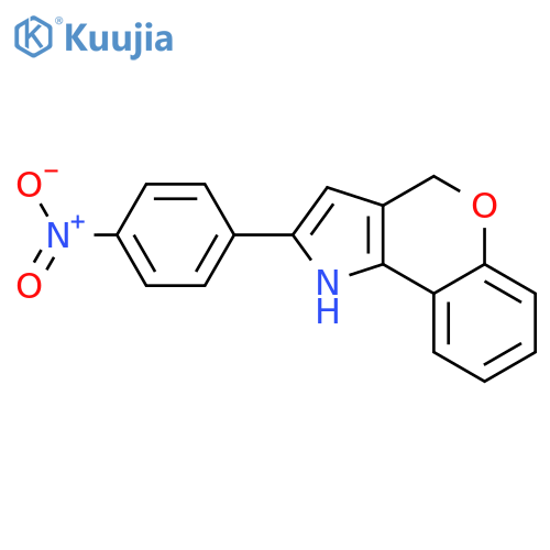 [1]Benzopyrano[4,3-b]pyrrole, 1,4-dihydro-2-(4-nitrophenyl)- structure