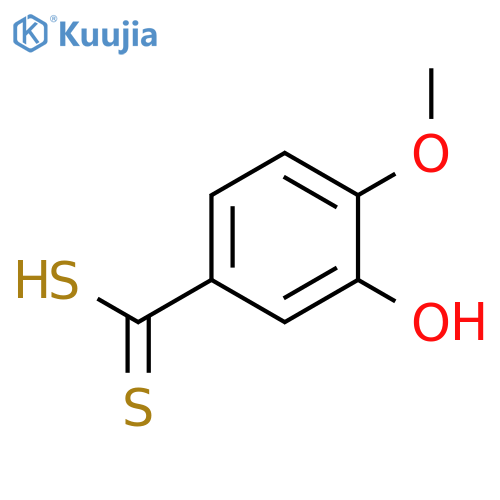 BENZENECARBODITHIOIC ACID, 3-HYDROXY-4-METHOXY- structure