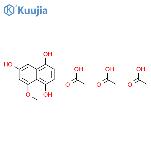 Acetic acid;8-methoxynaphthalene-1,4,6-triol structure