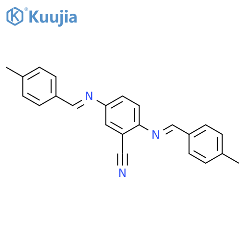BENZONITRILE, 2,5-BIS[[(4-METHYLPHENYL)METHYLENE]AMINO]- structure