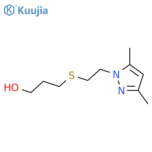 1-Propanol, 3-[[2-(3,5-dimethyl-1H-pyrazol-1-yl)ethyl]thio]- structure