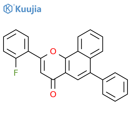 4H-Naphtho[1,2-b]pyran-4-one, 2-(2-fluorophenyl)-6-phenyl- structure