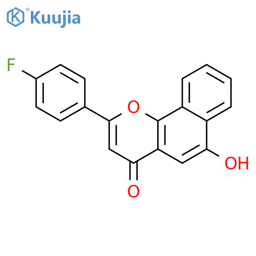 4H-Naphtho[1,2-b]pyran-4-one, 2-(4-fluorophenyl)-6-hydroxy- structure