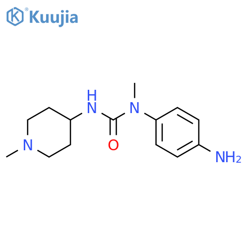 Urea, N-(4-aminophenyl)-N-methyl-N'-(1-methyl-4-piperidinyl)- structure