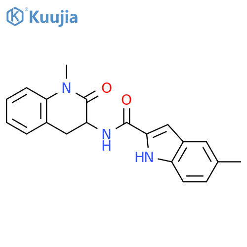 1H-Indole-2-carboxamide,5-methyl-N-(1,2,3,4-tetrahydro-1-methyl-2-oxo-3-quinolinyl)- structure