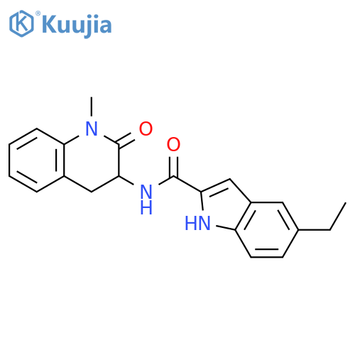 1H-Indole-2-carboxamide,5-ethyl-N-(1,2,3,4-tetrahydro-1-methyl-2-oxo-3-quinolinyl)- structure