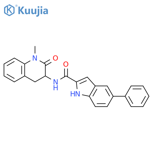 1H-Indole-2-carboxamide,5-phenyl-N-(1,2,3,4-tetrahydro-1-methyl-2-oxo-3-quinolinyl)- structure
