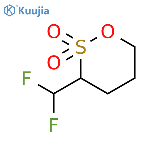 1,2-Oxathiane, (difluoromethyl)-, 2,2-dioxide structure