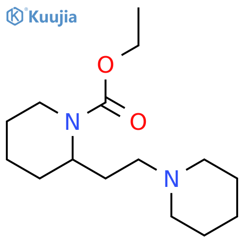 1-Piperidinecarboxylic acid, 2-[2-(1-piperidinyl)ethyl]-, ethyl ester, (2S)- structure