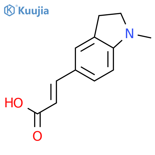 3-(1-methyl-2,3-dihydro-1H-indol-5-yl)prop-2-enoic acid structure