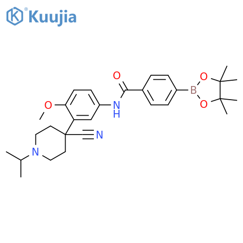 Benzamide,N-[3-[4-cyano-1-(1-methylethyl)-4-piperidinyl]-4-methoxyphenyl]-4-(4,4,5,5-tetramethyl-1,3,2-dioxaborolan-2-yl)- structure