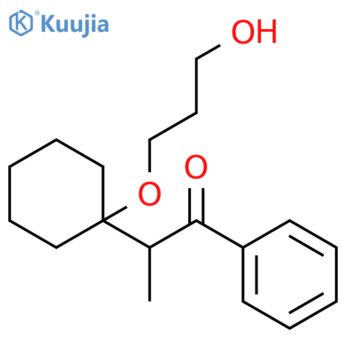 1-Propanone, 2-[1-(3-hydroxypropoxy)cyclohexyl]-1-phenyl- structure