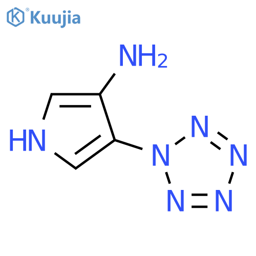 1H-Pyrrol-3-amine, 4-(1H-pentazol-1-yl)- structure