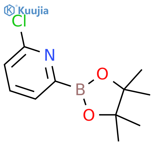 2-chloro-6-(tetramethyl-1,3,2-dioxaborolan-2-yl)pyridine structure