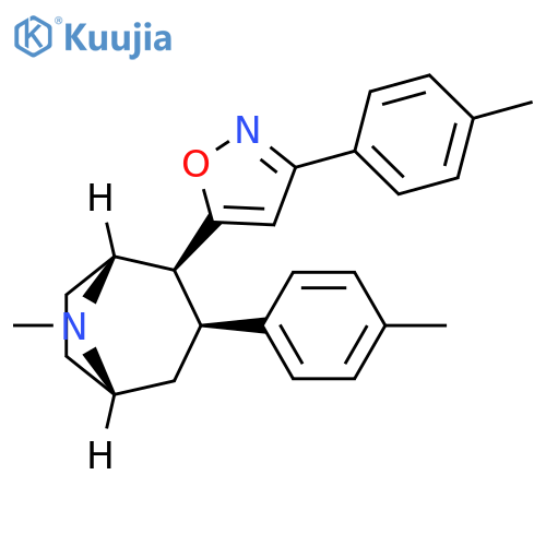 8-Azabicyclo[3.2.1]octane, 8-methyl-3-(4-methylphenyl)-2-[3-(4-methylphenyl)-5-isoxazolyl]-, (1R,2S,3S,5S)- structure
