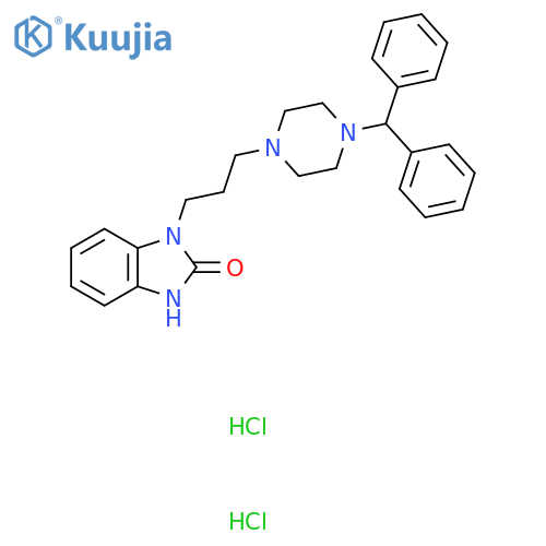 1-{3-[4-(Diphenylmethyl)-1-piperazinyl]propyl}-1,3-dihydro-2H-benzimidazol-2-one dihydrochloride structure