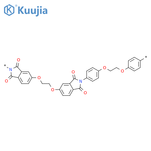 Poly[(1,3-dihydro-1,3-dioxo-2H-isoindole-2,5-diyl)oxy-1,2-ethanediyloxy(1,3-dihydro-1,3-dioxo-2H-isoindole-5,2-diyl)-1,4-phenyleneoxy-1,2-ethanediyloxy-1,4-phenylene] structure