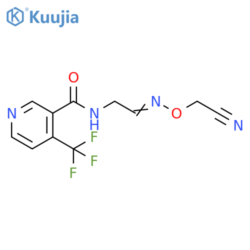 3-Pyridinecarboxamide,N-[2-[(cyanomethoxy)imino]ethyl]-4-(trifluoromethyl)- structure