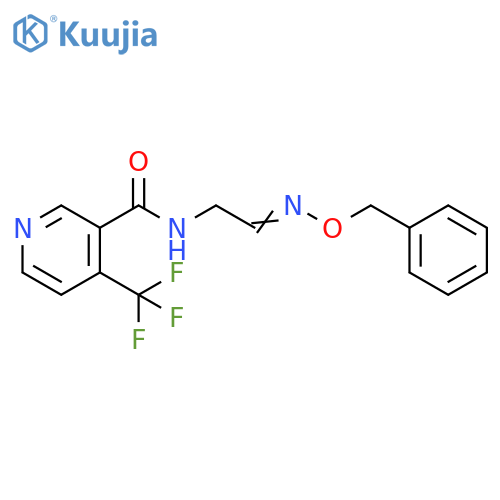 3-Pyridinecarboxamide,N-[2-[(phenylmethoxy)imino]ethyl]-4-(trifluoromethyl)- structure