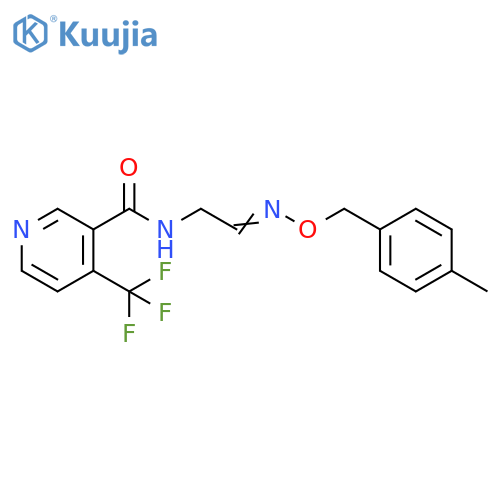 3-Pyridinecarboxamide,N-[2-[[(4-methylphenyl)methoxy]imino]ethyl]-4-(trifluoromethyl)- structure
