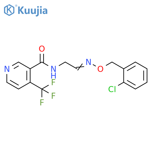 3-Pyridinecarboxamide,N-[2-[[(2-chlorophenyl)methoxy]imino]ethyl]-4-(trifluoromethyl)- structure