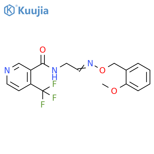 3-Pyridinecarboxamide,N-[2-[[(2-methoxyphenyl)methoxy]imino]ethyl]-4-(trifluoromethyl)- structure