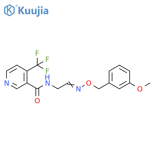 3-Pyridinecarboxamide,N-[2-[[(3-methoxyphenyl)methoxy]imino]ethyl]-4-(trifluoromethyl)- structure
