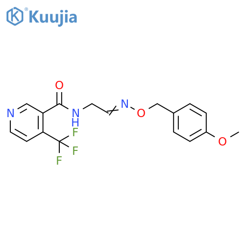 3-Pyridinecarboxamide,N-[2-[[(4-methoxyphenyl)methoxy]imino]ethyl]-4-(trifluoromethyl)- structure