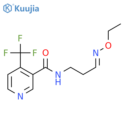 3-Pyridinecarboxamide, N-[3-(ethoxyimino)propyl]-4-(trifluoromethyl)- structure
