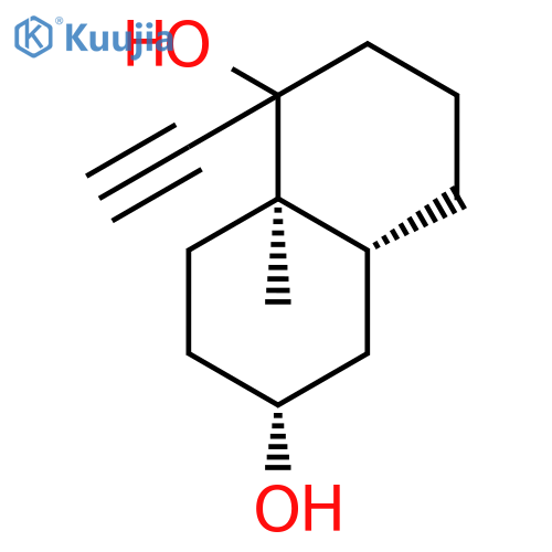 1,6-Naphthalenediol, 1-ethynyldecahydro-8a-methyl-, (4aR,6R,8aR)- structure