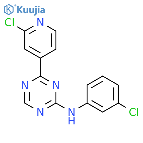 N-(3-Chlorophenyl)-4-(2-chloropyridin-4-yl)-1,3,5-triazin-2-amine structure