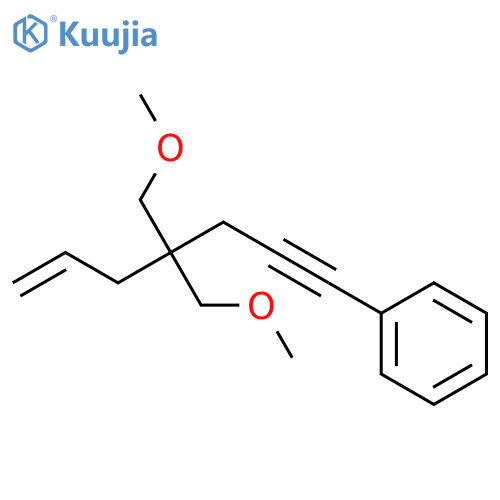 Benzene, [4,4-bis(methoxymethyl)-6-hepten-1-ynyl]- structure