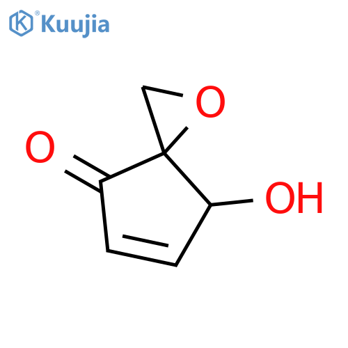1-Oxaspiro[2.4]hept-5-en-4-one, 7-hydroxy-, (3S,7R)- structure